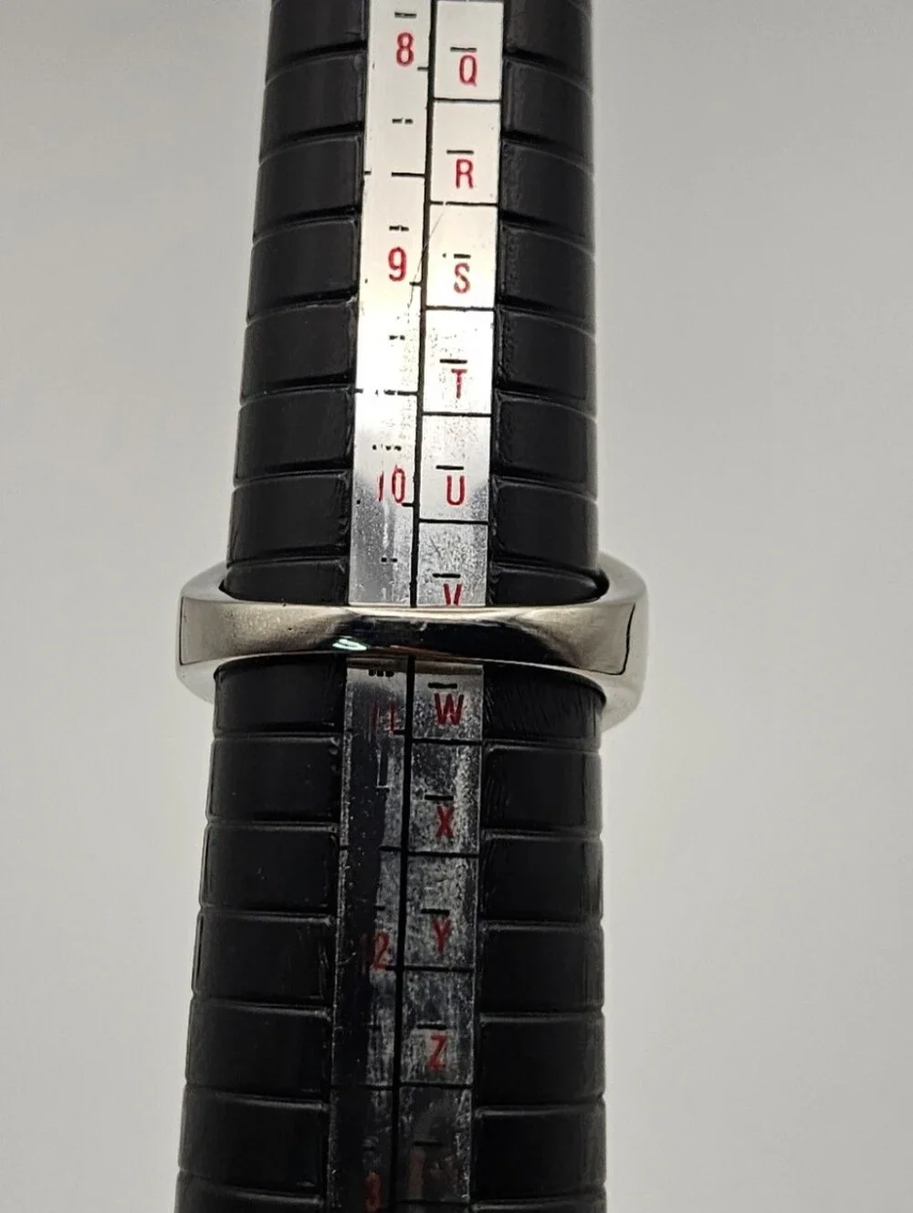 Men's Black Inlay Signet Ring Stainless Steel Size 10.5